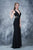 Nina Canacci - 1343 Sleeveless Deep V-neck Sheath Dress In Black