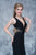 Nina Canacci - 1343 Sleeveless Deep V-neck Sheath Dress In Black