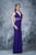 Nina Canacci - 1343 Sleeveless Deep V-neck Sheath Dress In Purple