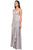 Sue Wong - Platinum Embroidered Bodice Gown Sleeveless Dress
