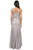 Sue Wong - Platinum Embroidered Bodice Gown Sleeveless Dress