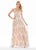 Ashley Lauren - 1344 Floral Applique Jewel Neck A-line Dress In Multi-Color