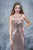 Nina Canacci - 1346 Embellished Illusion Bateau Sheath Dress In Pink and Gold