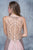 Nina Canacci - 1346 Embellished Illusion Bateau Sheath Dress In Pink and Gold