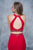 Nina Canacci - 1353 Embellished Halter Sheath Dress In Red