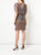 Aidan Mattox - MD1E203488 Embellished Loose Bodice Short Dress In Brown