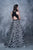 Nina Canacci - 1358 Printed Halter A-line Dress In Black and Print