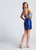 Ellie Wilde - EW21706S Two Piece Floral Print Dress in Blue and Multi-Color