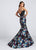 Ellie Wilde - EW21710 Sweetheart Floral Mermaid Dress in Black and Multi-Color
