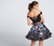 Ellie Wilde - EW21711S Two Piece A-line Dress in Black and Multi-Color