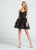 Ellie Wilde - EW21727S Halter Layered and Ruffled Cocktail Dress in Black
