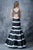 Nina Canacci - 1359 Beaded Deep V-neck Mermaid Dress In Black and White