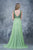 Nina Canacci - 1360 Sequined Deep V-neck Sheath Dress In Green