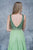 Nina Canacci - 1360 Sequined Deep V-neck Sheath Dress In Green