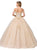 Dancing Queen - 1361 Embellished Off-Shoulder Ballgown In Neutral