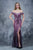 Nina Canacci - 1361 Embellished Off Shoulder Sheath Dress In Purple