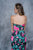 Nina Canacci - 1362 Floral Deep Sweetheart Mermaid Dress In Black and Print