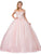 Dancing Queen - 1364 Jeweled Off Shoulder Glitter Ballgown