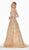Ashley Lauren - 1364 Beaded Deep V-neck Tulle Ballgown In Multi-Color