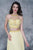 Nina Canacci - 1365 Embellished Illusion Halter A-line Dress In Yellow