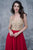 Nina Canacci - 1366 Bedazzled Sweetheart A-line Dress In Red and Neutral