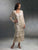 Cameron Blake - Tiered Silk Chiffon Dress in White and Silver