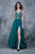 Nina Canacci - 1367 Embellished V-neck A-line Dress In Green