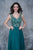 Nina Canacci - 1367 Embellished V-neck A-line Dress In Green