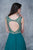 Nina Canacci - 1367 Embellished V-neck A-line Dress In Green