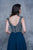 Nina Canacci - 1368 Bejeweled V-neck A-line Dress In Blue