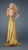 Beaded Halter Keyhole A-Line Evening Gown 13704 in Gold