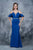 Nina Canacci - 1375 Embellished V-neck Sheath Dress In Blue