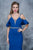 Nina Canacci - 1375 Embellished V-neck Sheath Dress In Blue
