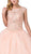 Dancing Queen - 1376 Embellished Bateau Ballgown In Orange