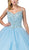Dancing Queen - 1379 Embellished V-neck Ballgown In Blue