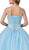 Dancing Queen - 1379 Embellished V-neck Ballgown In Blue
