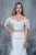 Nina Canacci - 1380 Two Piece Lace and Floral Printed Mermaid Dress In White and Print