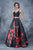 Nina Canacci - 1381 Two Piece Floral Printed A-line Dress In Black and Print