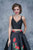 Nina Canacci - 1381 Two Piece Floral Printed A-line Dress In Black and Print