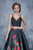 Nina Canacci - 1381 Two Piece Floral Printed A-line Dress In Black and Print