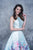 Nina Canacci - 1386 Beaded Halter Neck Floral Ballgown In Print and Floral