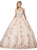 Dancing Queen - 1390 Embellished Halter Ballgown With Train In Neutral