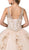 Dancing Queen - 1390 Embellished Halter Ballgown With Train In Neutral