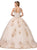 Dancing Queen - 1390 Embellished Halter Ballgown With Train In Neutral