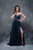 Nina Canacci - 1391 Bejeweled Sweetheart A-line Dress In Blue