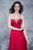 Nina Canacci - 1391 Bejeweled Sweetheart A-line Dress In Red