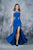 Nina Canacci - 1392 Charming Cutouts Trumpet Evening Gown In Blue