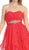 Strapless Shirred Bodice  Hi-low Prom Dress
