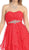 May Queen - MQ958 Strapless Shirred Bodice  Hi-low Prom Dress