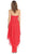 Strapless Shirred Bodice  Hi-low Prom Dress